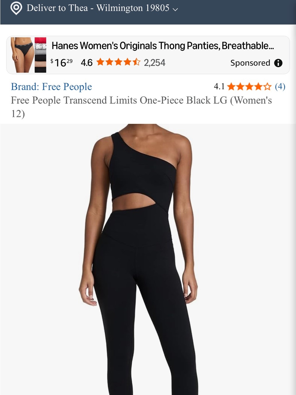 FP Movement by Free People - Transcend Limits One-Piece Black - Picture 6 of 10